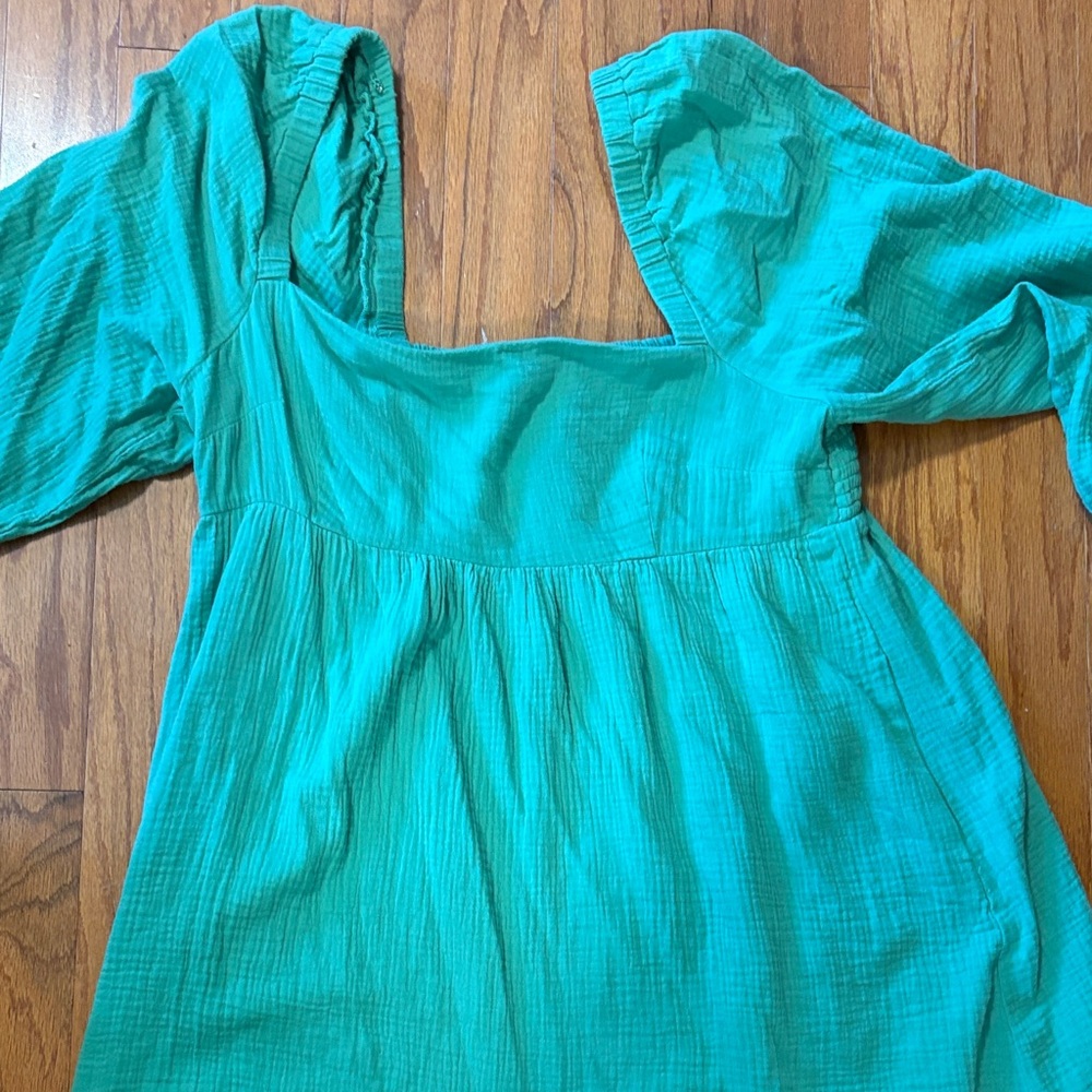 J. Crew Green Textured Blouse